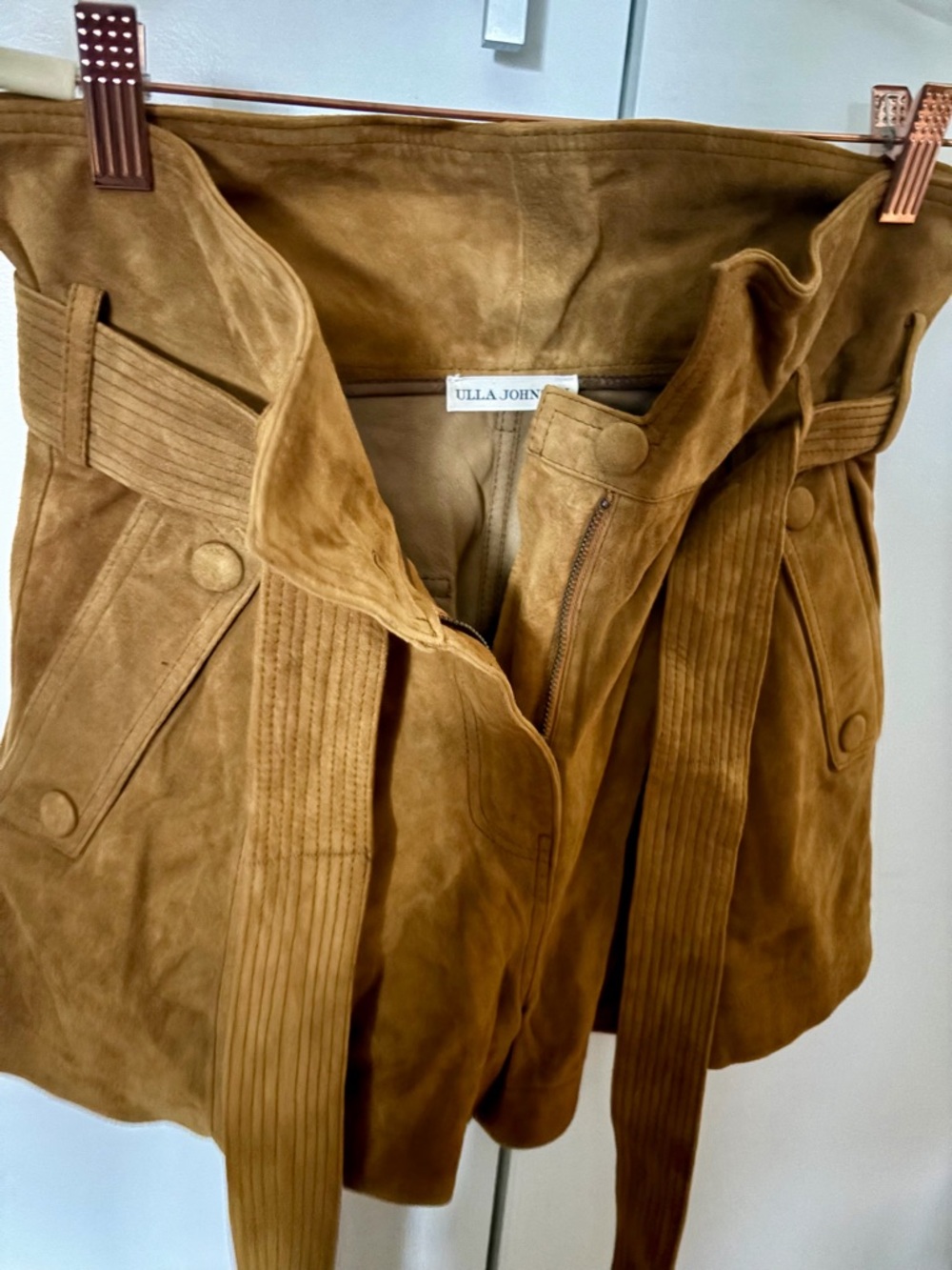 Ulla Johnson Camel Suede Jacket with Leather Lining